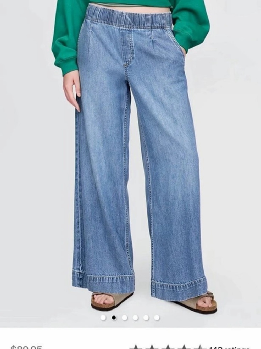 Gap Baggy Easy Wide Leg Jeans in Medium Indigo Size Small